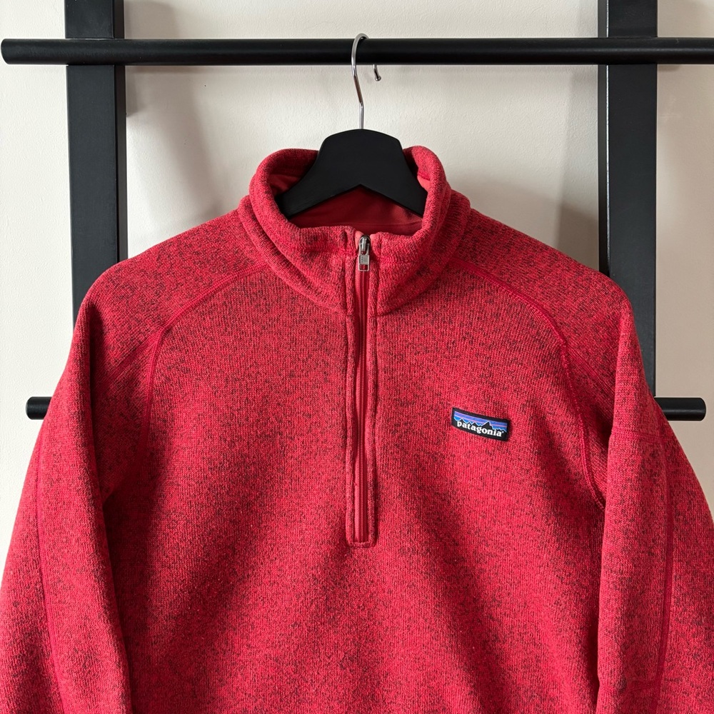 Patagonia Women’s Better Sweater 1/4th zip Fleece-Lined Red XL - Picture 3 of 12